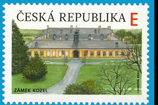 Zámek Kozel se dostal na poštovní známku