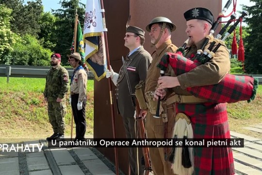 U památníku Operace Anthropoid se konal pietní akt