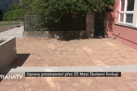 Úpravy prostranství před ZŠ Mezi Školami finišují
