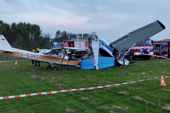 Květnovou srážku dvou letadel v Klatovech policie posoudila jako přestupek