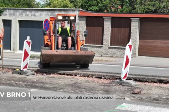 Ve Hviezdoslavově ulici platí částečná uzavírka