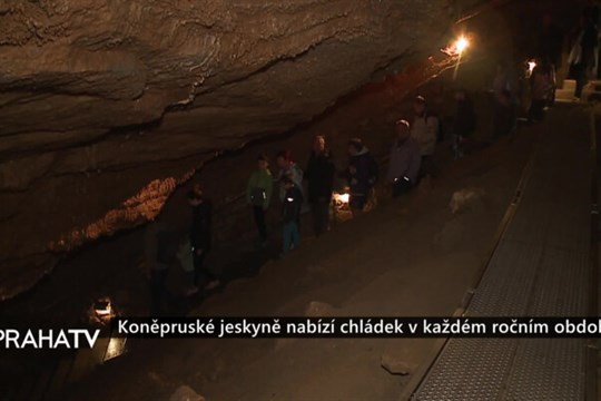 Koněpruské jeskyně nabízí chládek v každém ročním období