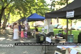 V parku na Karlínském náměstí se věnovali duševnímu zdraví