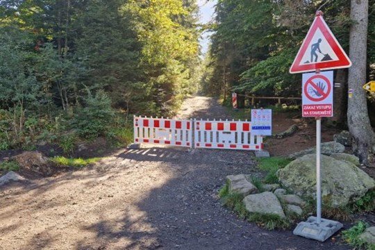 Nejkratší cesta k šumavskému Černému jezeru je pro návštěvníky až do konce října uzavřená