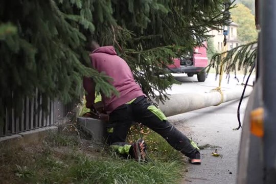 Výměna elektřiny ve Sloupu v Čechách finišuje