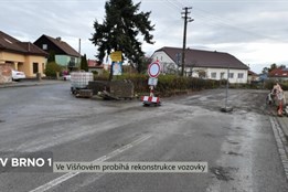 Ve Višňovém probíhá rekonstrukce vozovky