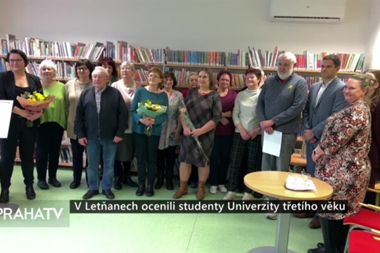 V Letňanech ocenili studenty Univerzity třetího věku