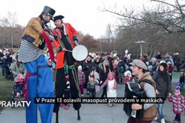 V Praze 13 oslavili masopust průvodem v maskách