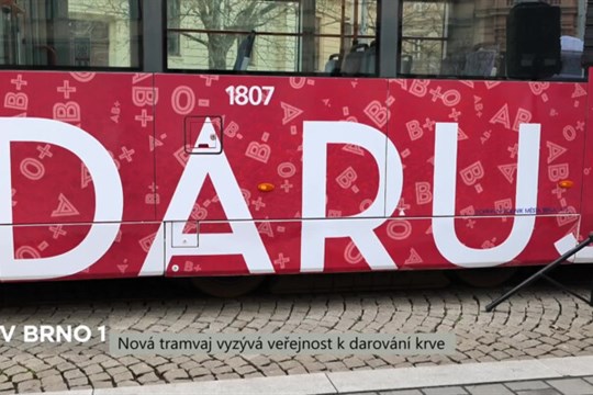 Nová tramvaj vyzývá veřejnost k darování krve