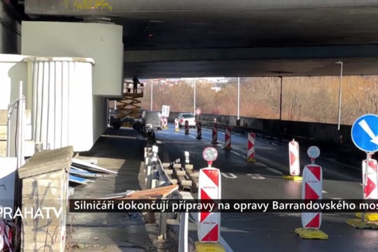 Silničáři dokončují přípravy na opravy Barrandovského mostu