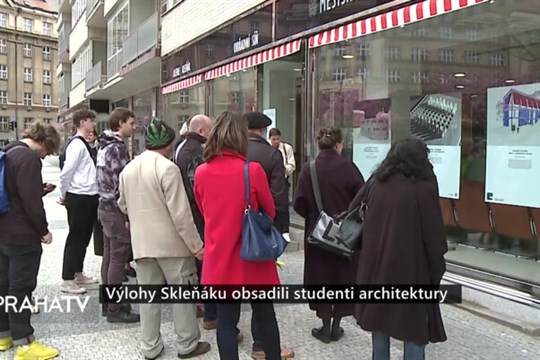 Výlohy Skleňáku obsadili  studenti architektury