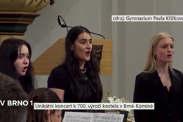 Unikátní koncert k 700. výročí kostela v Brně-Komíně