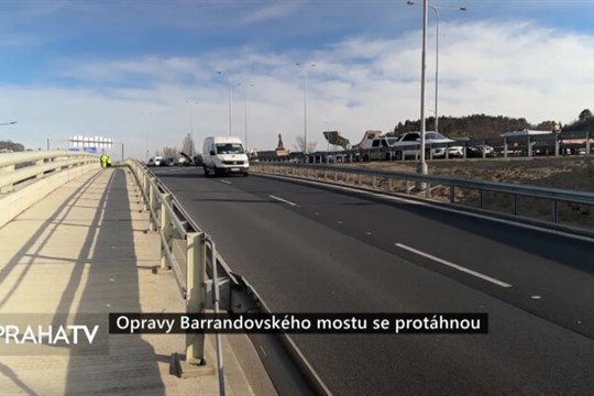 Opravy Barrandovského mostu se protáhnou