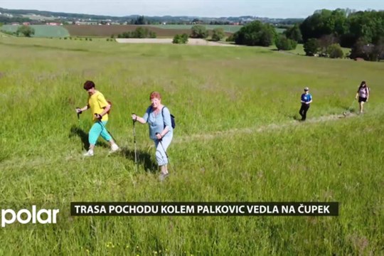 Trasa letošního Pochodu kolem Palkovic vedla na vrchol Čupek