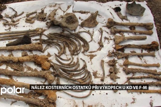 Ostatky tří lidí vykopaných při rekonstrukci ve Frýdku-Místku mohou být z dob války