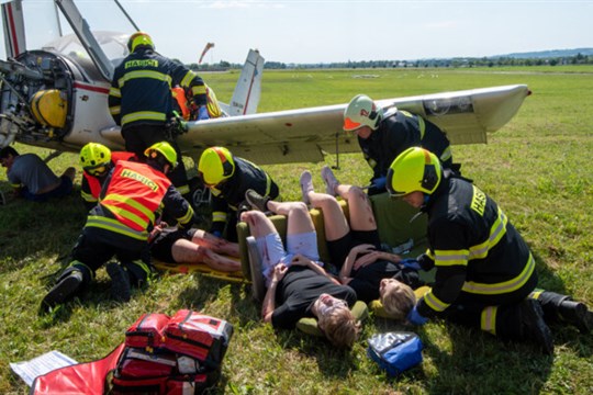 Letecká havárie na Opavsku byla námětem cvičení složek IZS