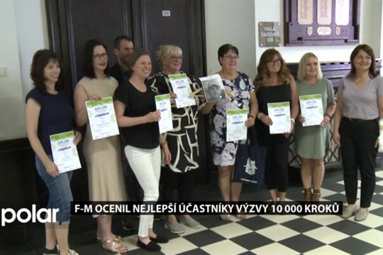 Frýdek-Místek ocenil účastníky výzvy 10 000 kroků, jednotlivci ušli i přes 900 kilometrů