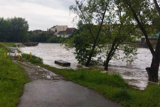 Řeky se vylévají z koryt do krajiny, Plzeň vyzývá k opatrnosti kolem břehů