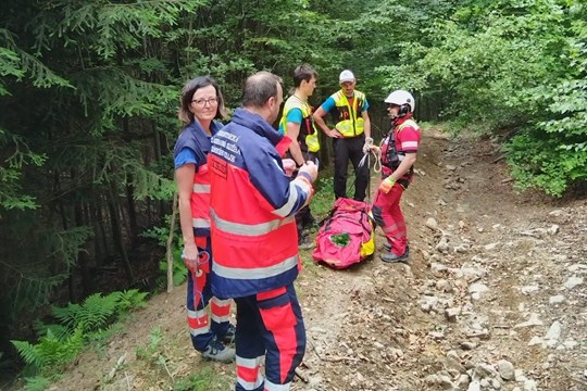 Se záchranou muže ve vážném stavu pomohli záchranářům dva cyklisté