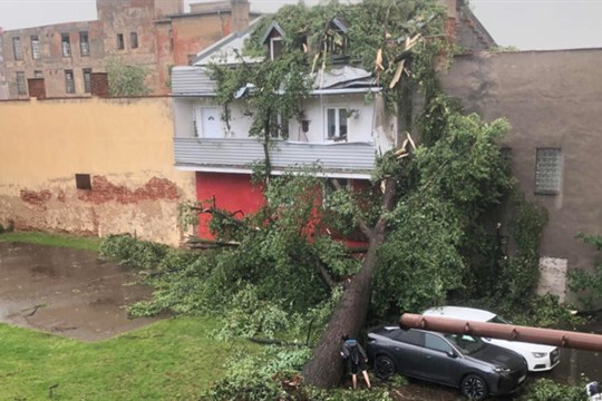 Vyvrácené stromy, stržené střechy, lokální záplavy. Moravu i Slezsko zasáhly silné bouřky