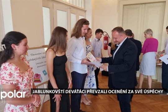 Jablunkovští deváťáci převzali ocenění za své úspěchy