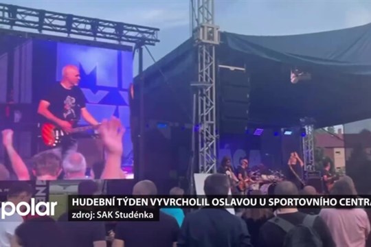 Hudební týden ve Studénce vyvrcholil oslavou u sportovního centra