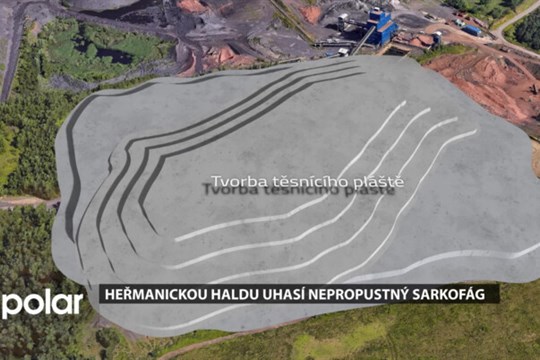 Heřmanickou haldu uhasí nepropustný sarkofág, hotov by měl být asi za 10 let
