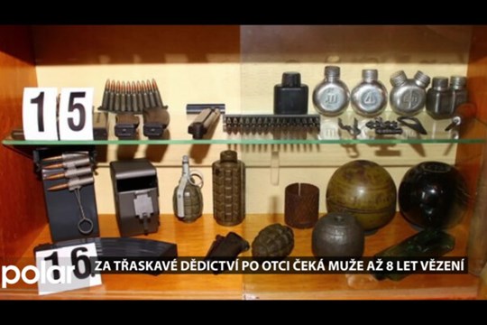 Za dědictví po otci čeká muže až 8 let vězení. Zbraně a munici neodevzdal