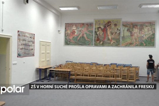 ZŠ v Horní Suché zachránila fresku, kterou v roce 1933 namaloval Franciszek Świder