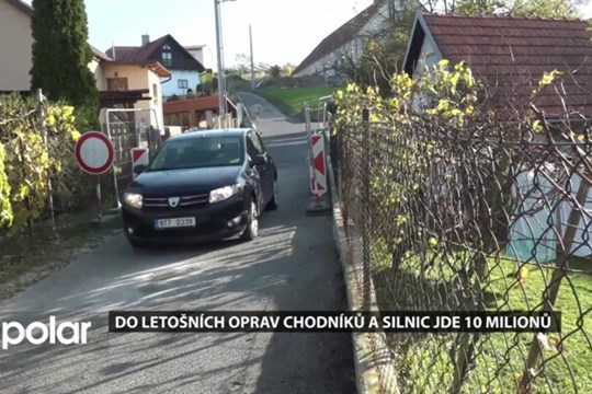 Do letošních oprav chodníků a silnic jde 10 milionů, děravá cesta na Kojetín ještě musí počkat