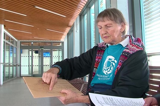 Paní Eva Moravcová rozená Sousedíková navštívila své rodiště