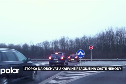 Při vjezdu na obchvat Karviné je změna, nově řidiče zastaví značka STOP