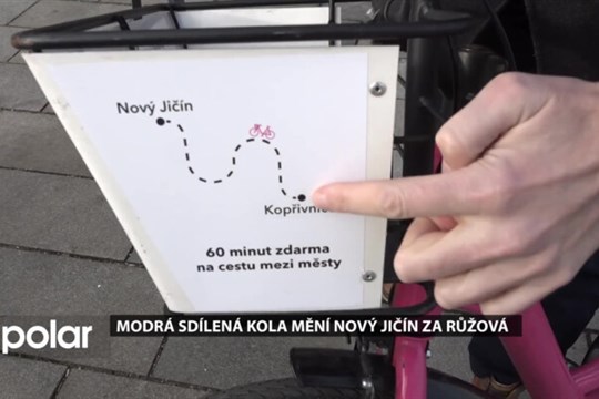 Modrá sdílená kola mění Nový Jičín za růžová, do Kopřivnice lze jet až hodinu zdarma