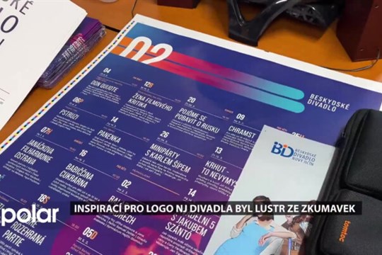 Inspirací pro nové logo a vizuál Beskydského divadla byl lustr ze zkumavek