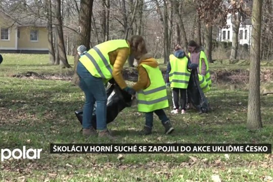 Školáci v Horní Suché se zapojili do akce Ukliďme Česko