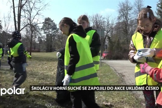 Žáci základní školy v Horní Suché se opět zapojili do akce Ukliďme Česko