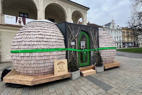 Světová premiéra domu z podhoubí v Prostějově