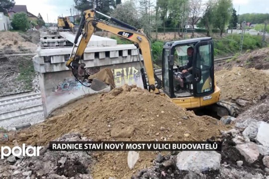 Radnice staví nový most v ulici Budovatelů, práce potrvají do příštího roku