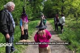 Rodiny si v Dolní Suché užily pálení čarodějnic