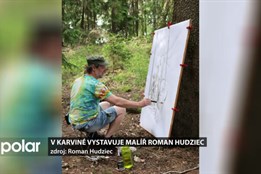 Malíř Roman Hudziec se nechal v rámci výstavy v Karviné inspirovat beskydskou lesní krajinou
