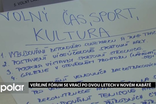 Veřejné fórum se vrací v novém kabátě, diskuze občanů se soustředí na čtyři projekty