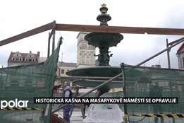 Kašna na Masarykově náměstí v Karviné se rekonstruuje po jejím poškození