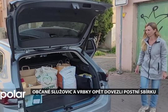 Občané Služovic a Vrbky opět dovezli potraviny a hygienické potřeby chráněnému bydlení Deštník