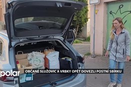 Občané Služovic a Vrbky opět dovezli potraviny a hygienické potřeby chráněnému bydlení Deštník
