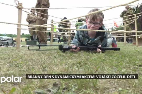Branný den s dynamickými akcemi vojáků zocelil  a hlavně pobavil i děti