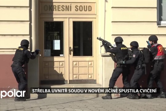 Střelba uvnitř soudu v Novém Jičíně spustila policejní cvičení