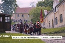 Výcvik arkebuzírů na hradě Veveří - Corneta Moravia slaví 25 let