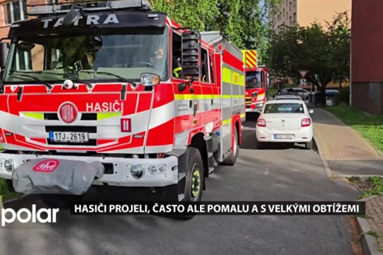 Hasiči ulicemi projeli, často ale pomalu a s velkými obtížemi