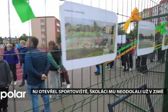 Nový Jičín oficiálně otevřel další opravené sportoviště, školáci mu neodolali už v zimě