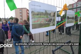 Nový Jičín oficiálně otevřel další opravené sportoviště, školáci mu neodolali už v zimě
